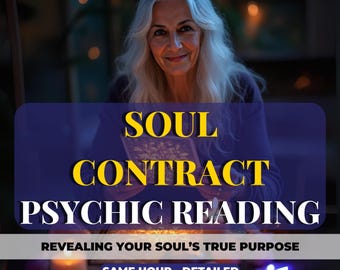 Soul Contract Psychic Reading, Same Hour Medium Reading, Tarot Love, Past Life, Karma, Future Love & Destiny Guidance, Spiritual Insight