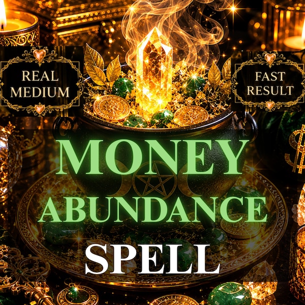 Money Spell, Wealth Attraction Ritual, Abundance & Prosperity Spell, Financial Success Manifestation, Same Day Casting