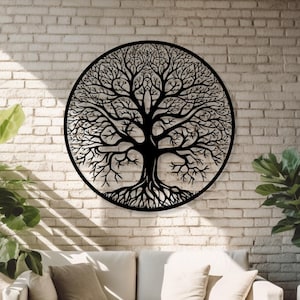 Tree of Life Metal Wall Art: Boho Spiritual Decor