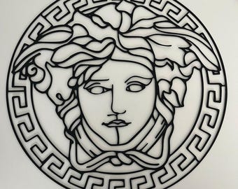 Medusa Metal Wall Art: Greek Mythology Decor, Modern Minimalist Sign