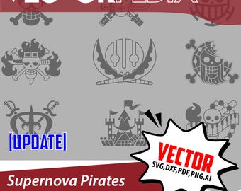 Paquete de logotipos de Jolly Roger de los Piratas Supernova - Vector (svg, pdf, png, ai)