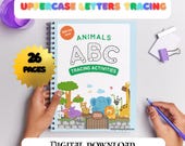 Uppercase Letter Tracing Workbook: Animal ABCs, Homeschool Activity (Digital Download)