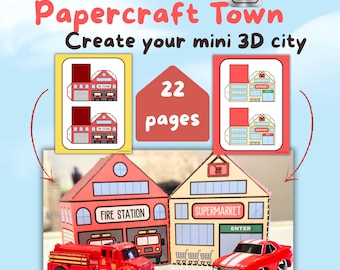 3D Paper City: knutselset gemeenschapsgebouwen (pdf-patroon)