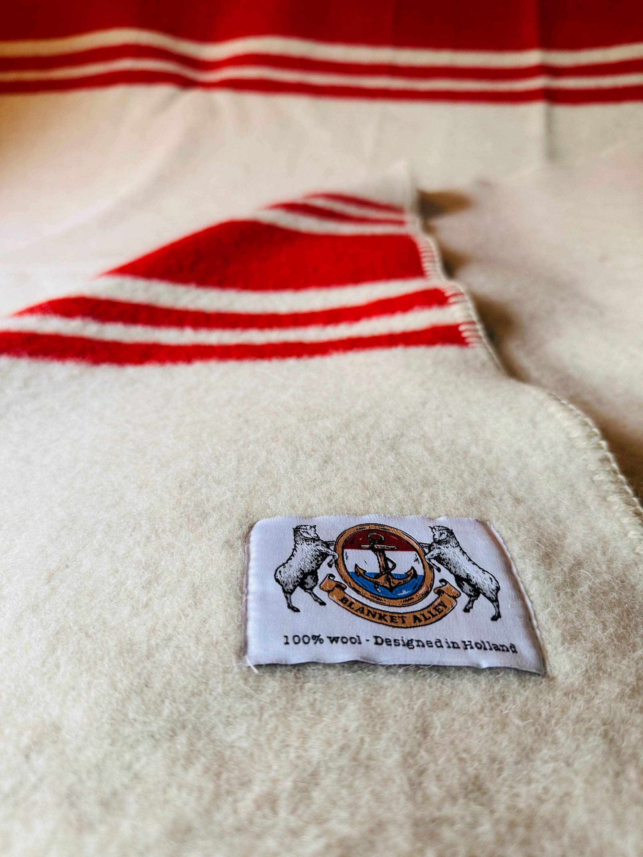 ヴィンテージウールブランケット - 100%ウールブランケット - オランダ