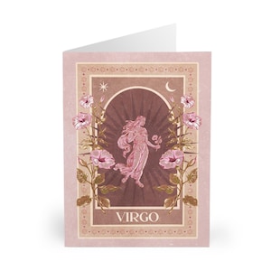 Virgo Birthday Card Horoscope Birthday Card Zodiac Birthday Card Astrology Birthday Star Sign Birthday Card - Revaerie
