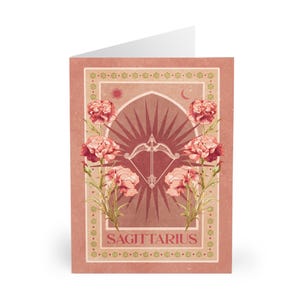 Sagittarius Birthday Card Horoscope Birthday Card Zodiac Birthday Card Astrology Birthday Star Sign Birthday Card - Revaerie