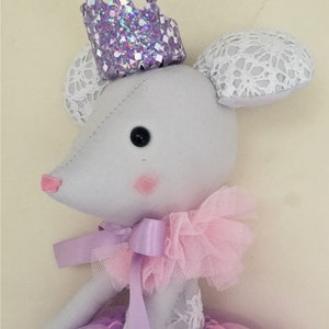 Birthday gift for girls, Ballerina Mouse Doll, Rag Doll, Cloth Doll, Ballerina Gift