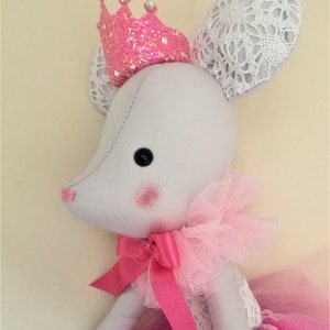Birthday gift for girls, Ballerina Mouse Doll, Rag Doll, Cloth Doll, Ballerina Gift