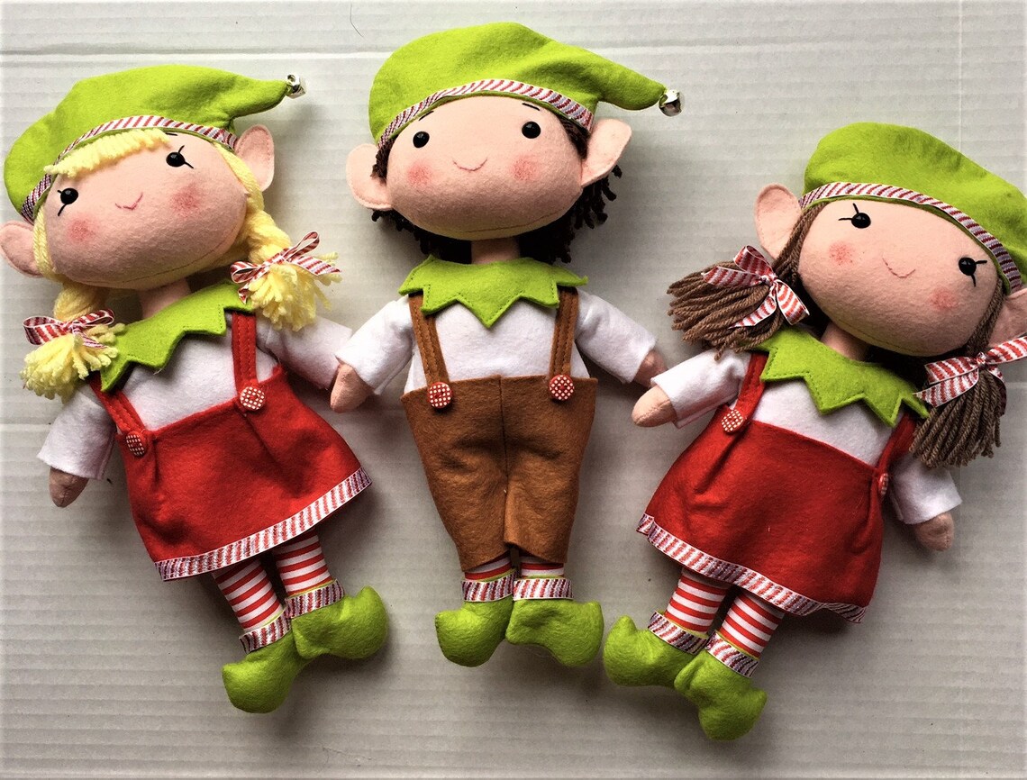 Elfe de No?�l Poup?�es Elfes Elfes faits ?� la main D?�cor de - Etsy France