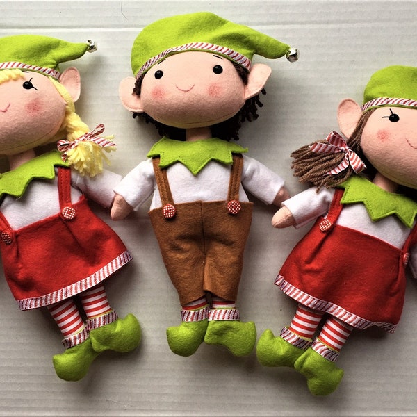 Christmas Elf, Elf Dolls, Hand made Elves, Christmas decor, Holiday decor