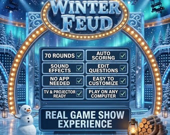 Winter Friendly Feud Game | Winter Party Games | Holiday Icebreaker | Winter Office Games | Interactive Group Game for Teens & Adults