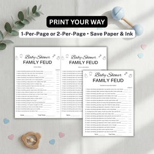 Baby Shower Family Feud Game – Fun Baby Shower Activity, Baby Feud Game Printable, Friendly Feud Party Game PDF image 7