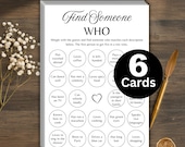 Find Someone Who Game | Printable Icebreaker Bingo for Office, Team Building, Family Reunion, & Ladies Night Mingle | Find the Guest Bingo