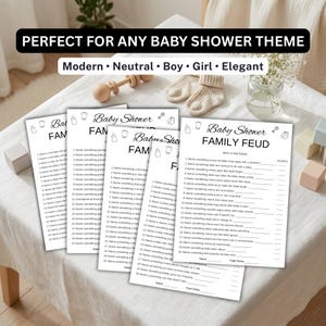 Baby Shower Family Feud Game – Fun Baby Shower Activity, Baby Feud Game Printable, Friendly Feud Party Game PDF image 4