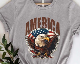 Western Eagle Cowgirl Shirt, 4th of July America Patriotic Tee, America 250th Anniversary T-Shirt
