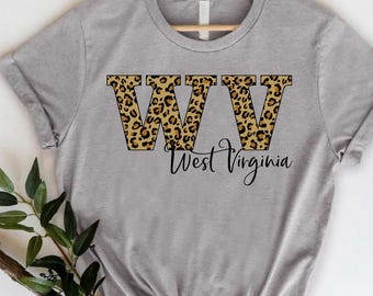 Leopard WV T-Shirt, West Virginia Tee