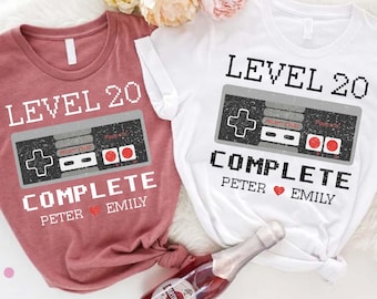 20th Anniversary Shirts, Level 20 Complete, Gamer Anniversary Gift