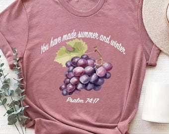 Vintage Grapefruit Bible Verse Shirt, Christian Summer Tee