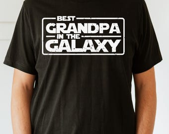 Best Grandpa in the Galaxy Shirt, Father's Day Gift for Grandpa, Space Themed Grandpa Shirt