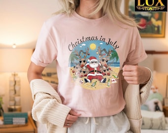 Christmas 2026 ,Santa Summer Gift, Summer Christmas Shirt, Xmas In July Tee