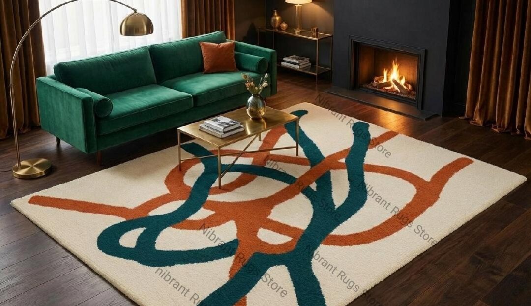 Hand-tufted Wool Area Rug – Modern Abstract Geometric Design - Etsy
