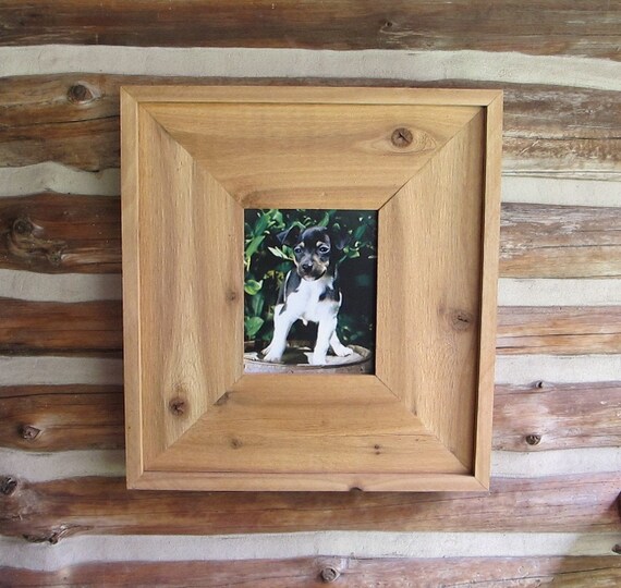 Rough Cut Cedar Wood Frame Etsy