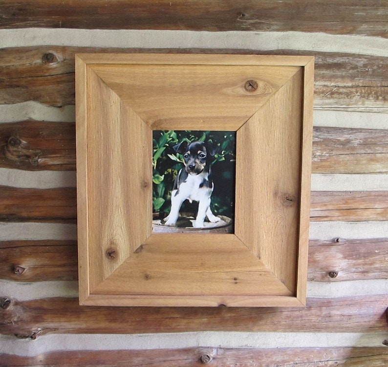 Rough Cut Cedar Wood Frame Etsy