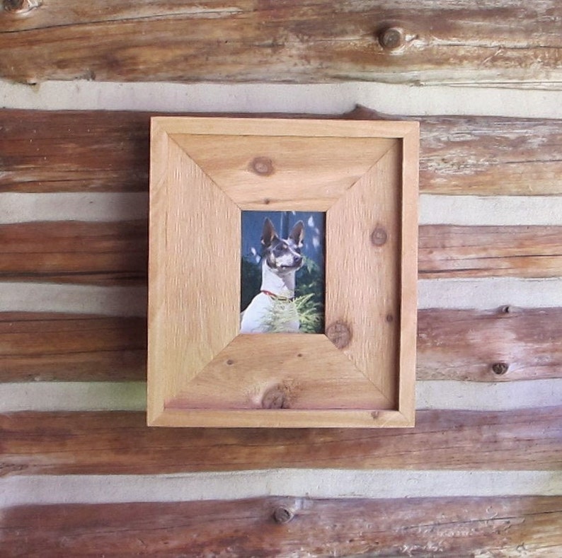 Rough Cut Cedar Wood Frame Etsy