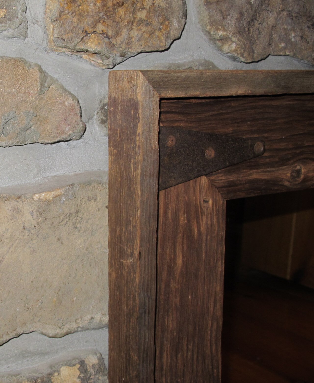 Barn Wood Framed Mirror With Antique Hinges Etsy