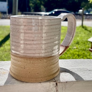 Handmade Wheel Thrown White Mug