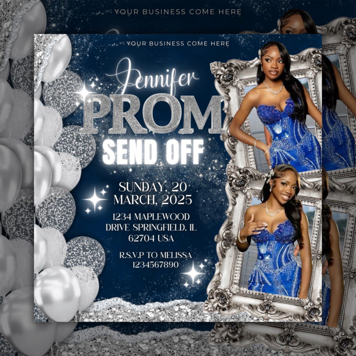 Prom Send off Flyer, DIY Prom Flyer, Prom Canva Template, Prom Send Off ...