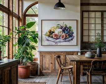 Kitchen Frame Mockup PSD | 3 Orientations Horizontal Vertical Square | Rustic Farmhouse Exposed Beams | 6 Display Options Mat No Mat | 127