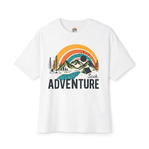 Adventure Seeker Oversized Tee: Unisex Cotton Graphic T-Shirt