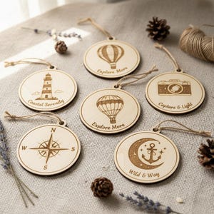 Personalized Wooden Ornament: Custom Engraved Holiday Keepsake