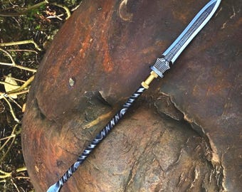 Hand Forged Tactical Spear – 36” Carbon Steel Collectible