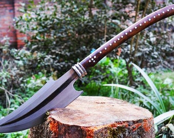 Hand Forged Carbon Steel Viking Axe | Rosewood Handle, Collectible