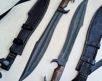 Hand-Crafted 22″ Carbon Steel hunting, Camping Machatte Tempered Blade Gift
