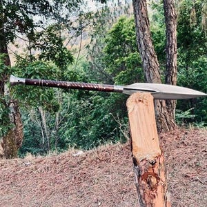 Custom Handmade Viking Spear Sword | Carbon Steel Hunting & Camping Blade
