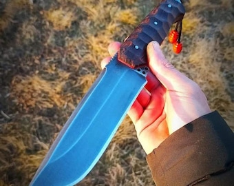 Custom VG10 Steel knife | Camping and outdoor tool | Rosewood handle
