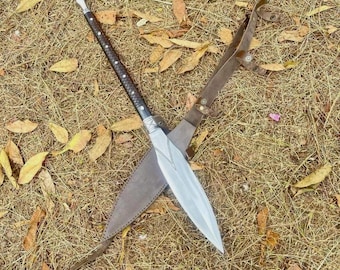 Custom Handmade Viking Spear Sword | Carbon Steel Hunting & Camping Blade