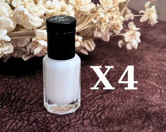 Zestaw olejków eterycznych bez alkoholu, białe piżmo, zapach wegański, unisex w roll-onie (zestaw 4 szt.)