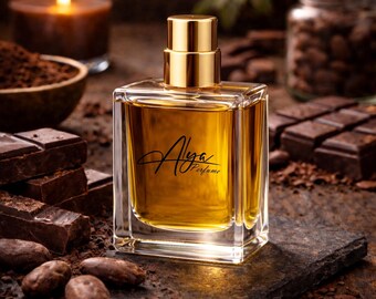Perfume de Chocolate: Aroma a Almizcle Fresco - Frasco de Vidrio de 50 ml, Regalo para Ella