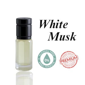 White Musk Essential Oil: Vegan, Alcohol-Free Unisex Fragrance, Refreshing Perfume, Organic Soft Scent, Cruelty Free, Natural Soapy Musk Oil
