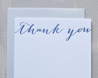 calligraphy letterpress thank you cards