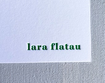 custom letterpress personal stationery cards