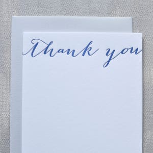 calligraphy letterpress thank you cards