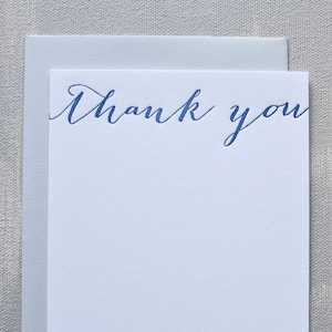 calligraphy letterpress thank you cards