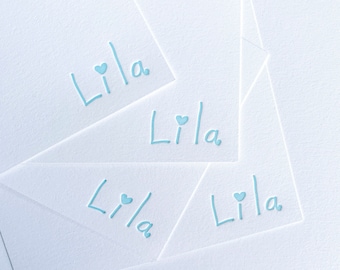 Your handwriting custom letterpress stationery cards