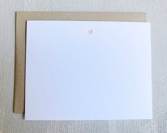 heart letterpress cards