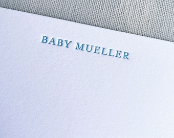 custom letterpress personal stationery cards